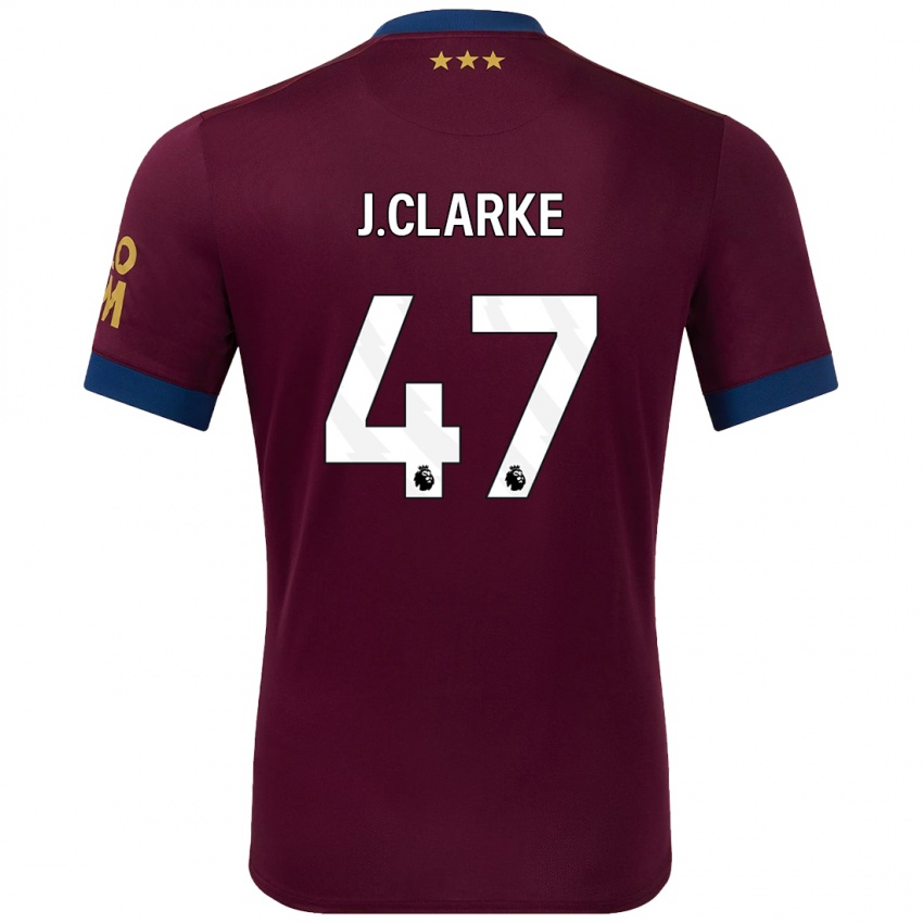 Mænd Jack Clarke #47 Brun Udebane Spillertrøjer 2024/25 Trøje T-Shirt