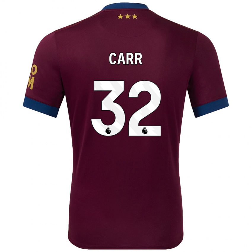 Mænd Ryan Carr #32 Brun Udebane Spillertrøjer 2024/25 Trøje T-Shirt