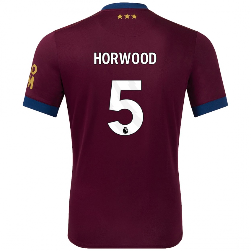 Mænd Bonnie Horwood #5 Brun Udebane Spillertrøjer 2024/25 Trøje T-Shirt