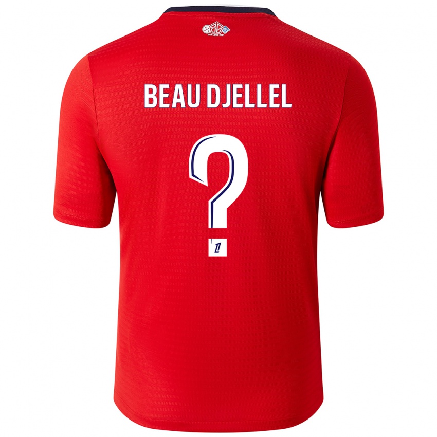 Kvinder Yanis Beau Djellel #0 Rød Hvid Hjemmebane Spillertrøjer 2024/25 Trøje T-Shirt