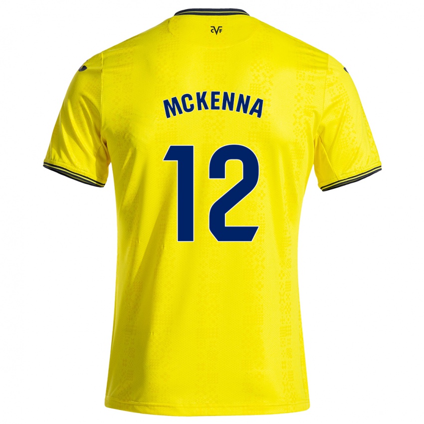 Kvinder Kayla Mckenna #12 Gul Sort Hjemmebane Spillertrøjer 2024/25 Trøje T-Shirt