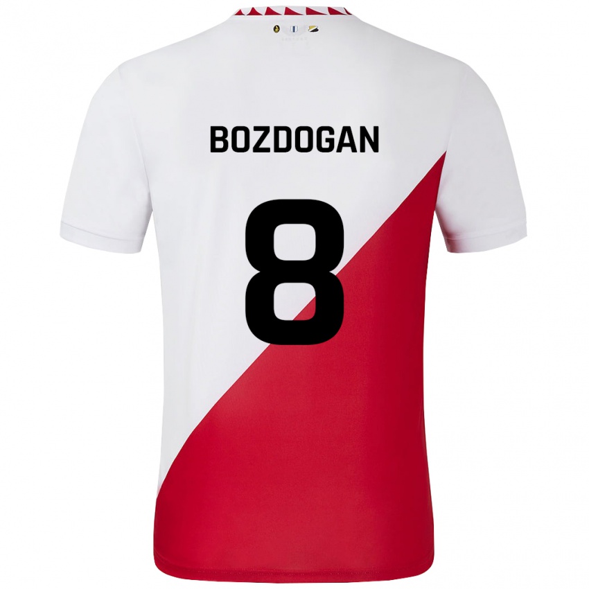 Kvinder Can Bozdogan #8 Hvid Rød Hjemmebane Spillertrøjer 2024/25 Trøje T-Shirt