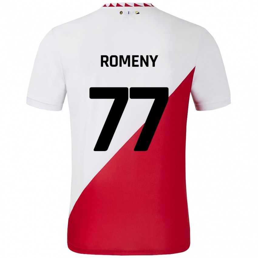 Kvinder Ole Romeny #77 Hvid Rød Hjemmebane Spillertrøjer 2024/25 Trøje T-Shirt