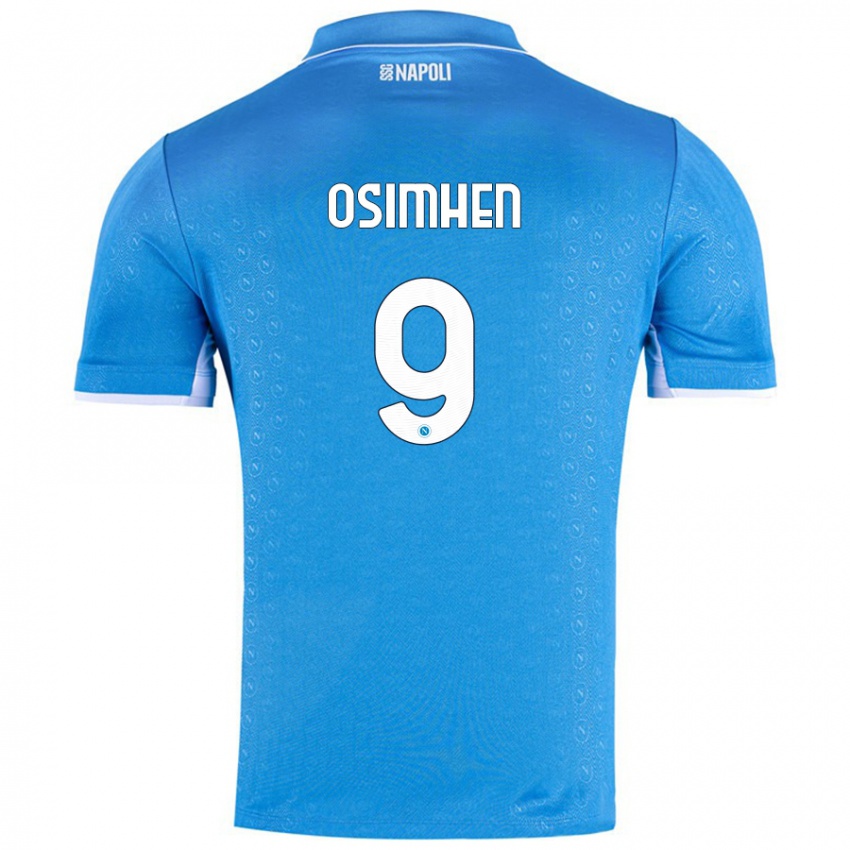 Kvinder Victor Osimhen #9 Himmelblå Hjemmebane Spillertrøjer 2024/25 Trøje T-Shirt