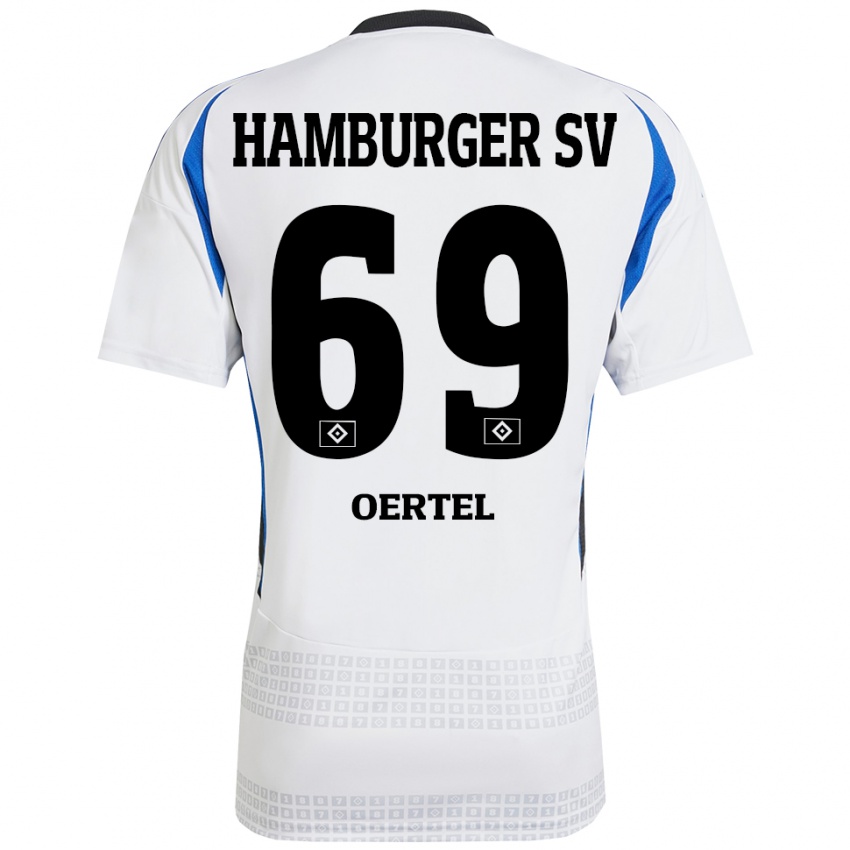 Kvinder Jan Oertel #69 Hvid Blå Hjemmebane Spillertrøjer 2024/25 Trøje T-Shirt