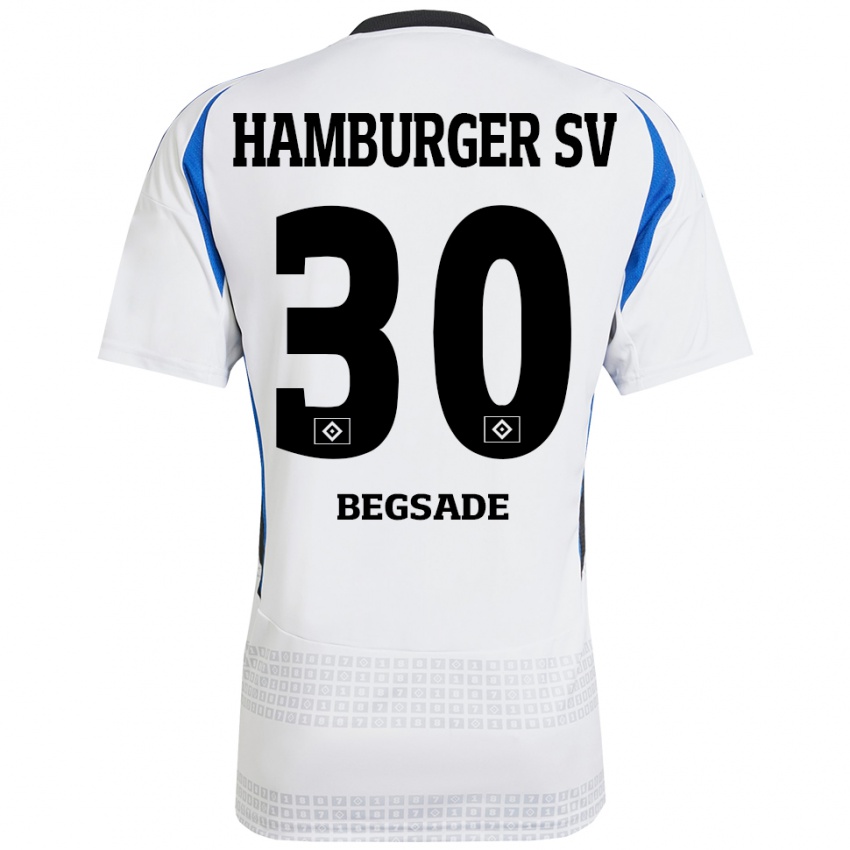 Kvinder Soheil Begsade #30 Hvid Blå Hjemmebane Spillertrøjer 2024/25 Trøje T-Shirt