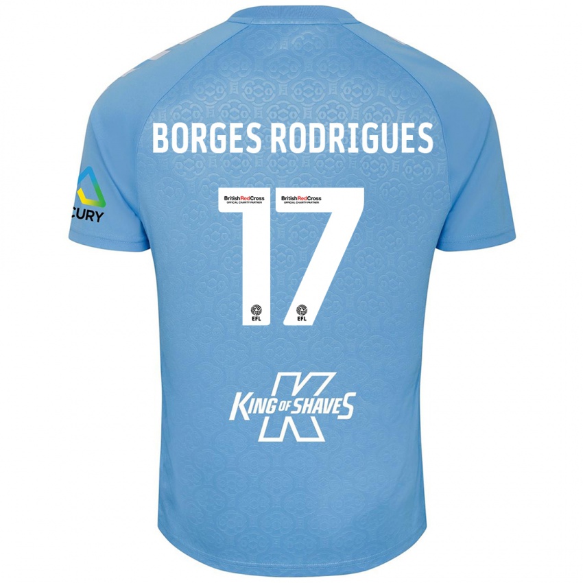 Kvinder Raphael Borges Rodrigues #17 Blå Hvid Hjemmebane Spillertrøjer 2024/25 Trøje T-Shirt