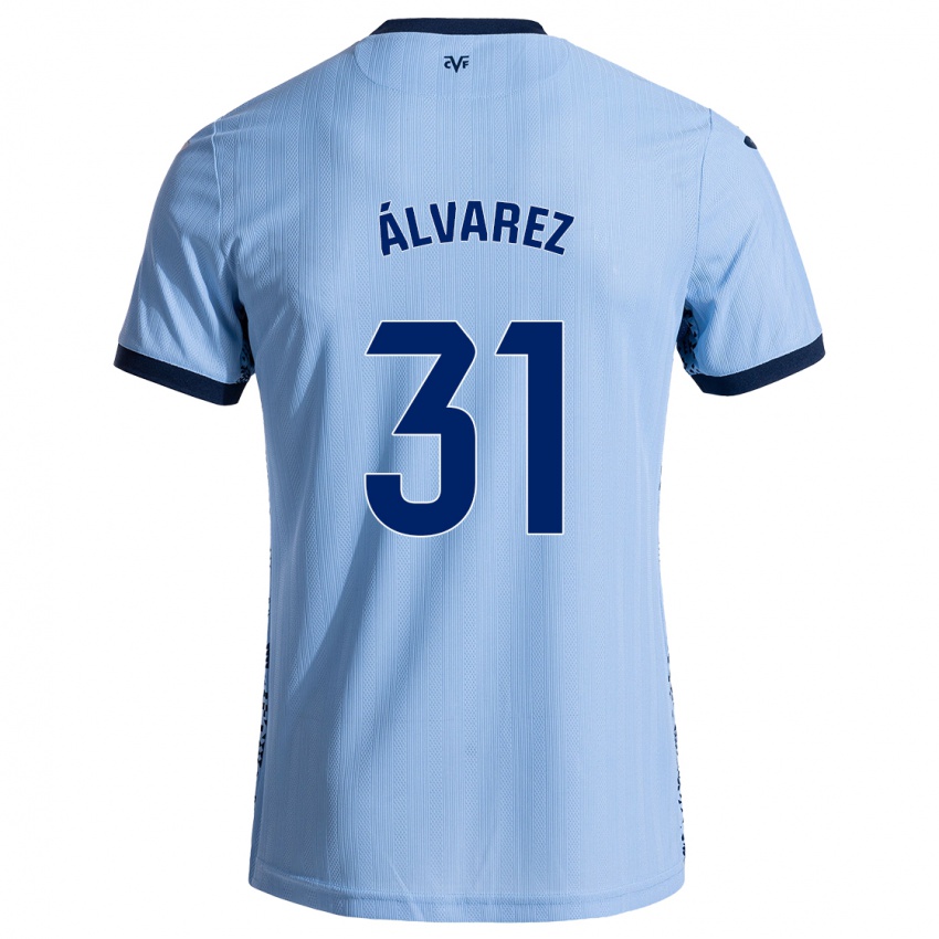 Kvinder Iker Álvarez #31 Himmelblå Udebane Spillertrøjer 2024/25 Trøje T-Shirt