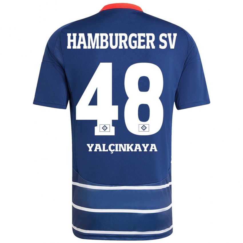 Kvinder Bilal Yalcinkaya #48 Mørkeblå Udebane Spillertrøjer 2024/25 Trøje T-Shirt