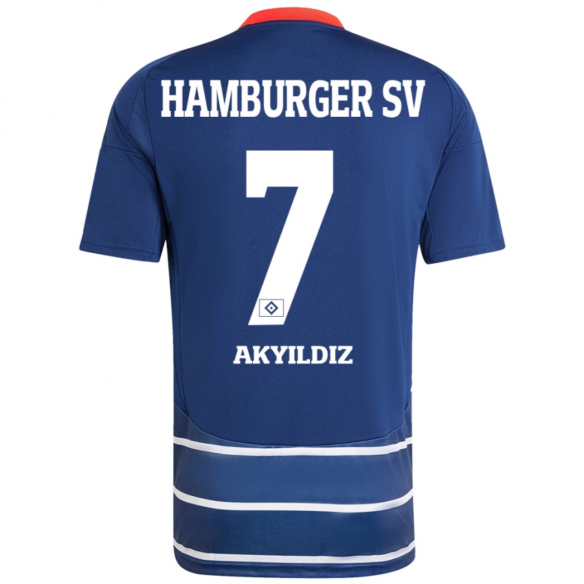 Kvinder Liam Akyildiz #7 Mørkeblå Udebane Spillertrøjer 2024/25 Trøje T-Shirt