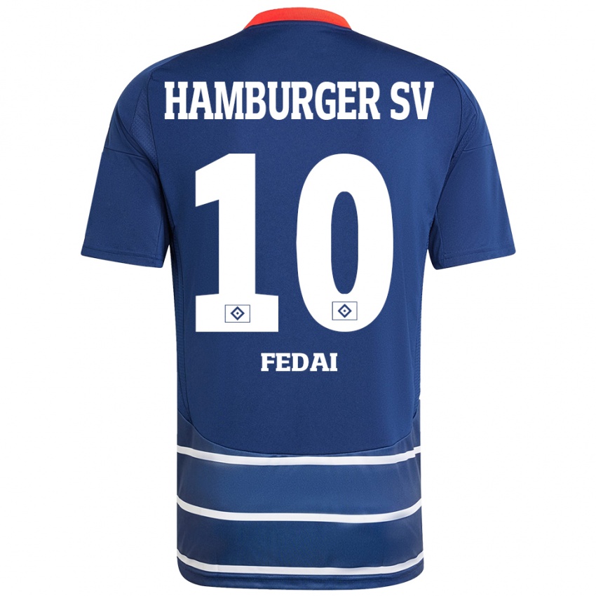 Kvinder Martin Fedai #10 Mørkeblå Udebane Spillertrøjer 2024/25 Trøje T-Shirt