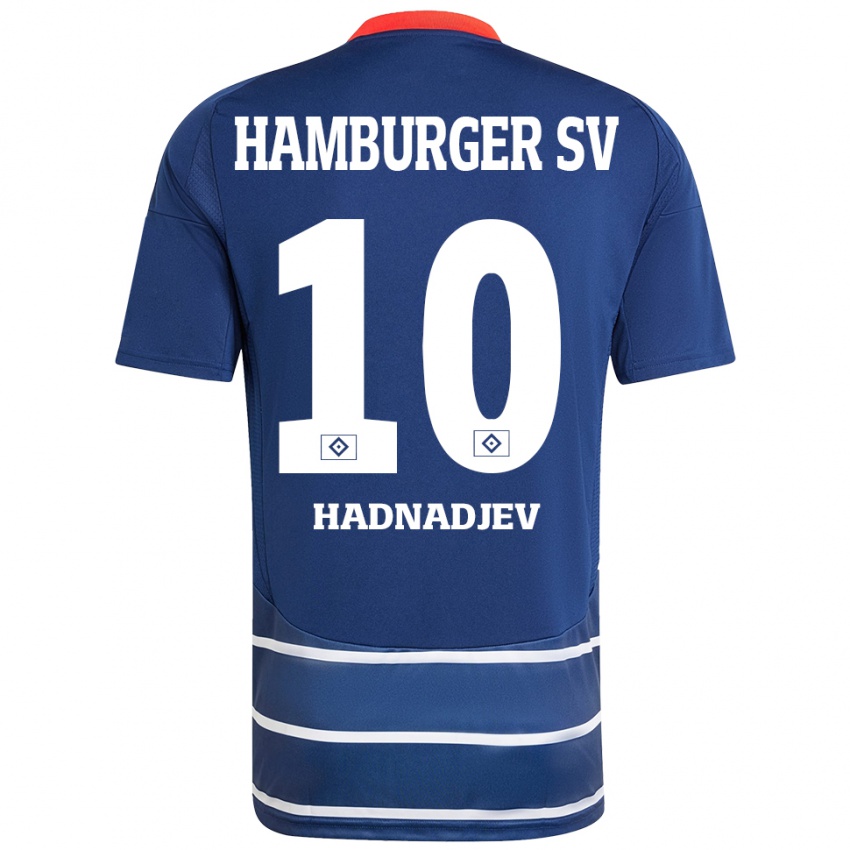 Kvinder Marko Hadnadjev #10 Mørkeblå Udebane Spillertrøjer 2024/25 Trøje T-Shirt