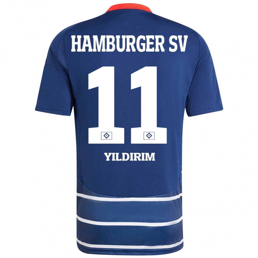 Kvinder Mehmet Yildirim #11 Mørkeblå Udebane Spillertrøjer 2024/25 Trøje T-Shirt