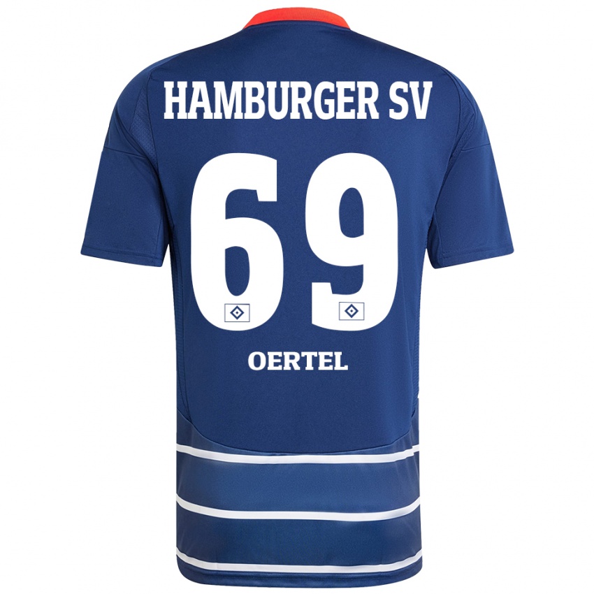 Kvinder Jan Oertel #69 Mørkeblå Udebane Spillertrøjer 2024/25 Trøje T-Shirt