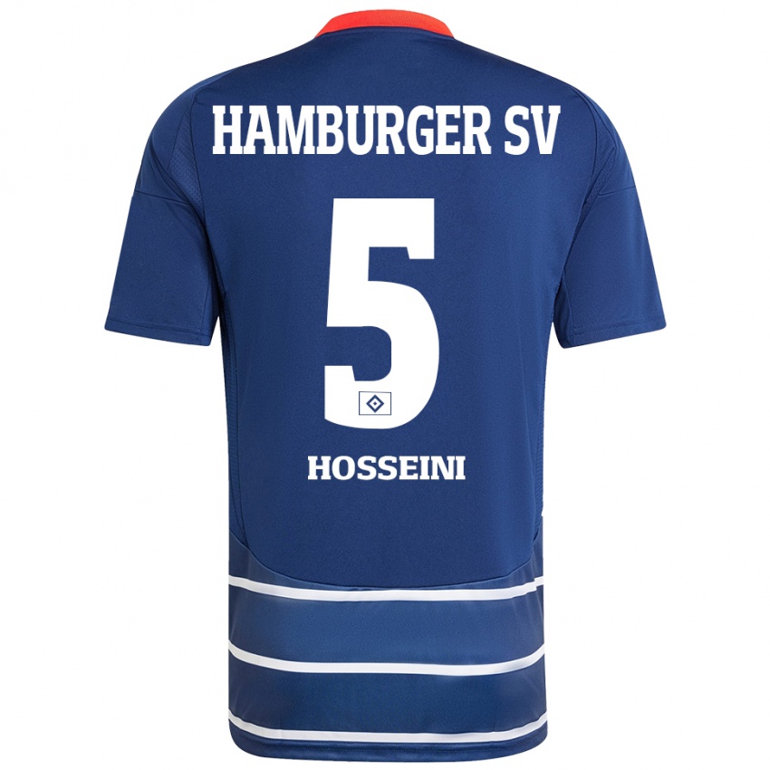 Kvinder Reza Hosseini #5 Mørkeblå Udebane Spillertrøjer 2024/25 Trøje T-Shirt