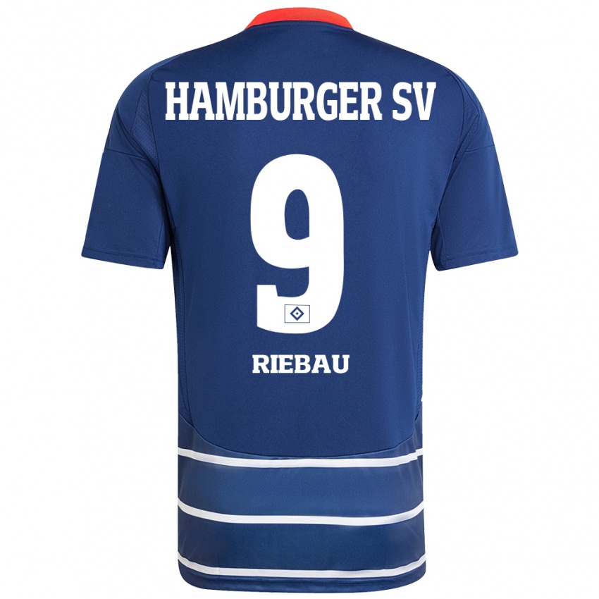 Kvinder Henry Riebau #9 Mørkeblå Udebane Spillertrøjer 2024/25 Trøje T-Shirt