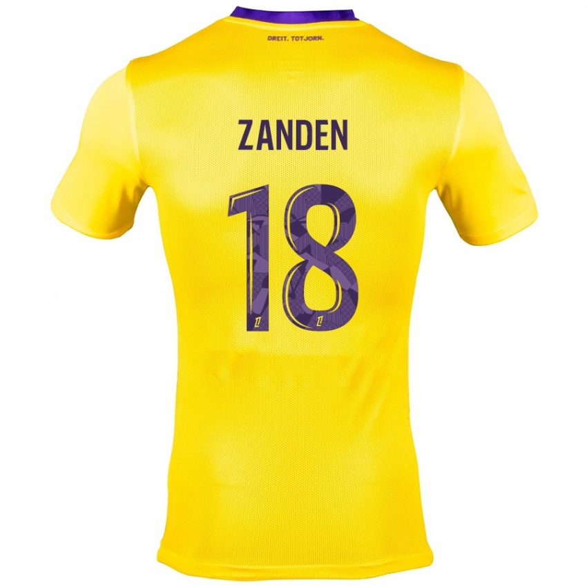 Kvinder Oliver Zandén #18 Gul Lilla Udebane Spillertrøjer 2024/25 Trøje T-Shirt