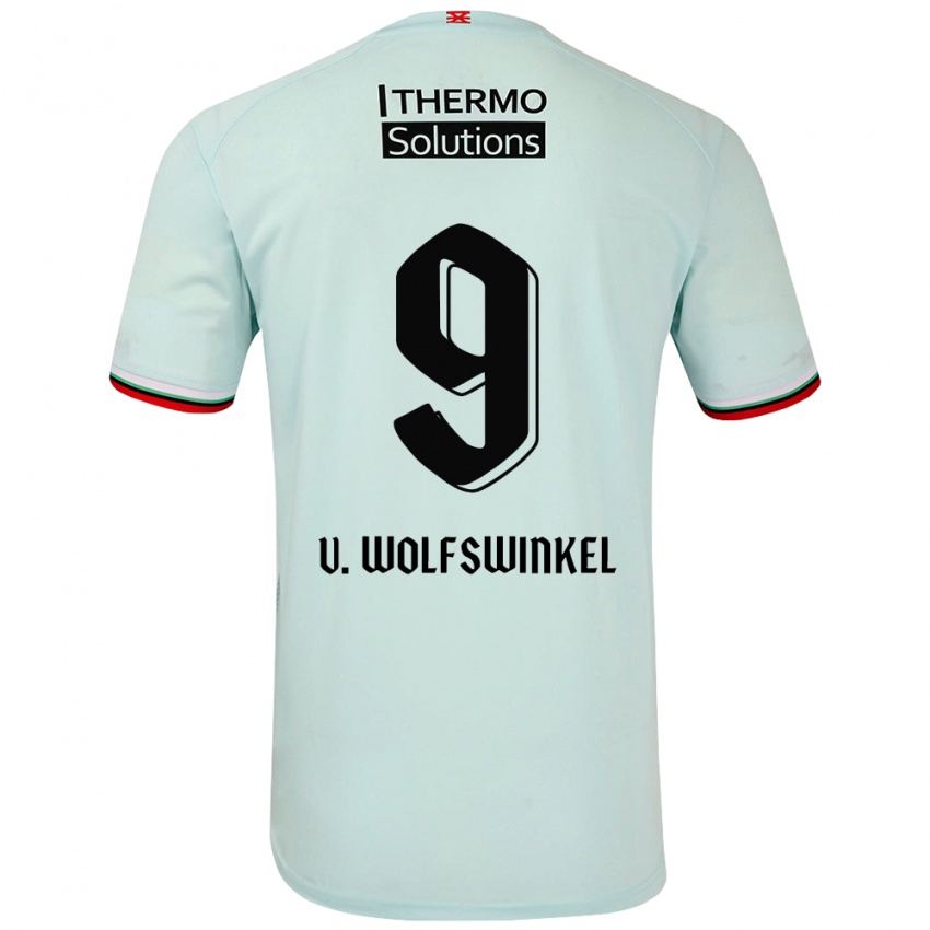 Kvinder Ricky Van Wolfswinkel #9 Lysegrøn Udebane Spillertrøjer 2024/25 Trøje T-Shirt