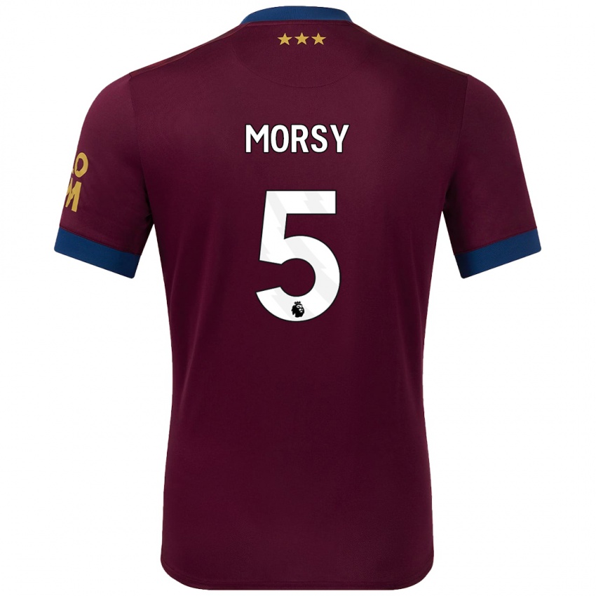 Kvinder Samy Morsy #5 Brun Udebane Spillertrøjer 2024/25 Trøje T-Shirt