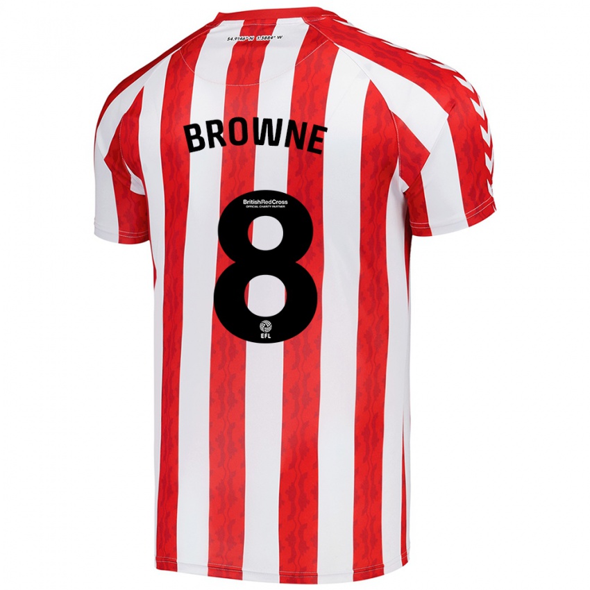 Børn Alan Browne #8 Rød Hvid Hjemmebane Spillertrøjer 2024/25 Trøje T-Shirt