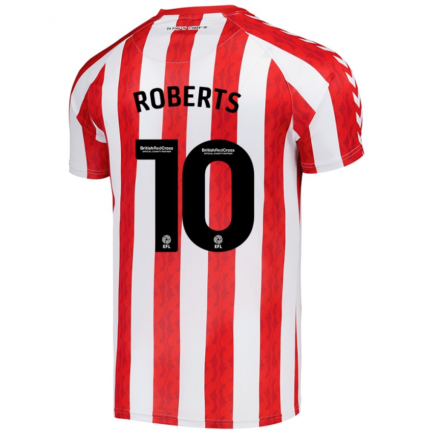 Børn Patrick Roberts #10 Rød Hvid Hjemmebane Spillertrøjer 2024/25 Trøje T-Shirt