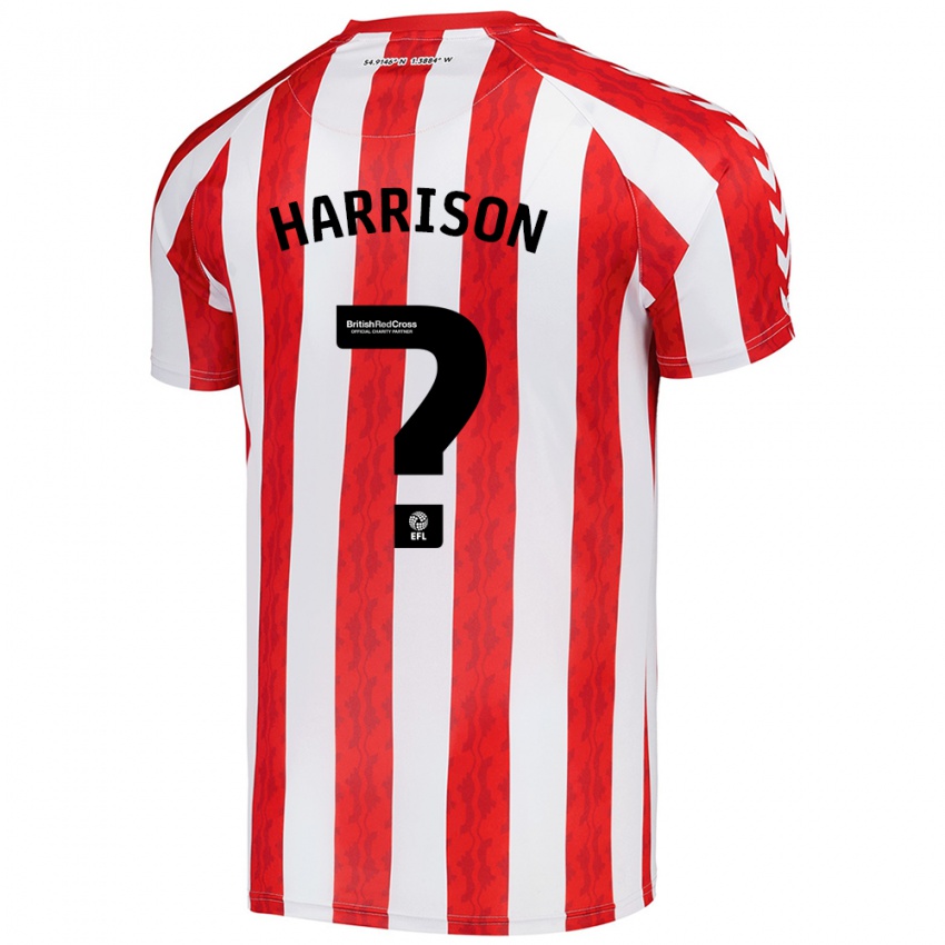 Børn Harrison Jones #0 Rød Hvid Hjemmebane Spillertrøjer 2024/25 Trøje T-Shirt