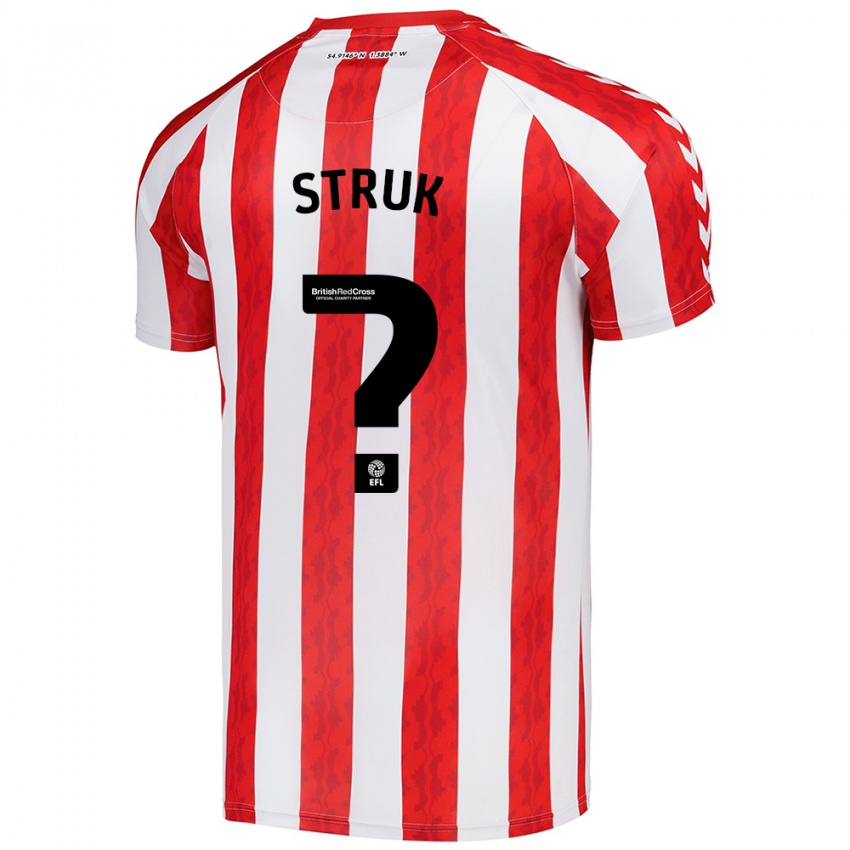 Børn Ivan Struk #0 Rød Hvid Hjemmebane Spillertrøjer 2024/25 Trøje T-Shirt