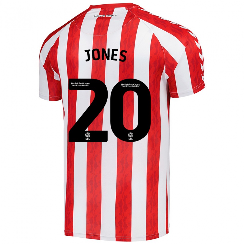 Børn Ellen Jones #20 Rød Hvid Hjemmebane Spillertrøjer 2024/25 Trøje T-Shirt