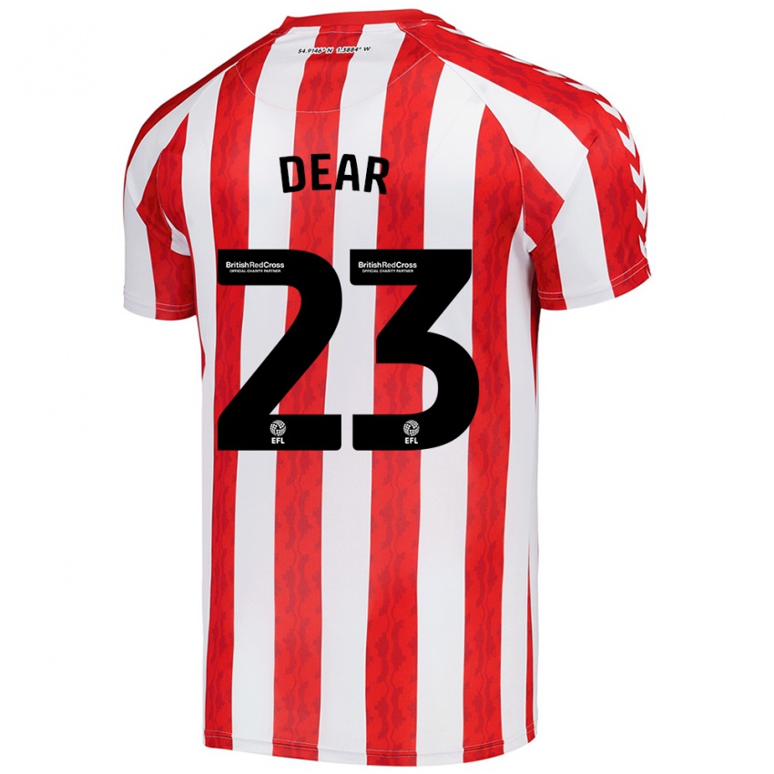 Børn Jenna Dear #23 Rød Hvid Hjemmebane Spillertrøjer 2024/25 Trøje T-Shirt