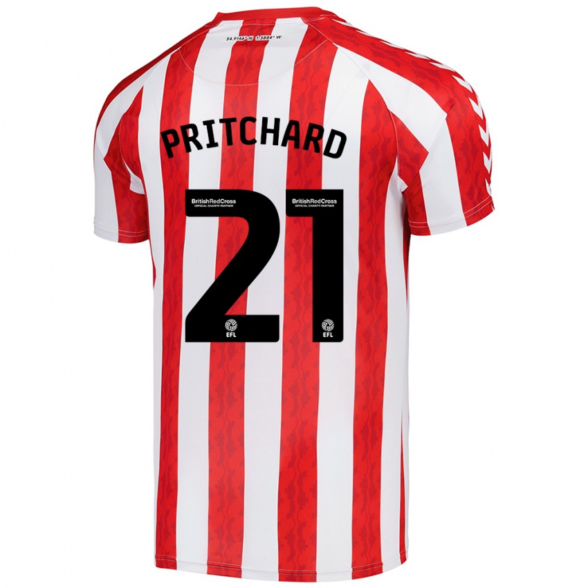 Børn Alex Pritchard #21 Rød Hvid Hjemmebane Spillertrøjer 2024/25 Trøje T-Shirt