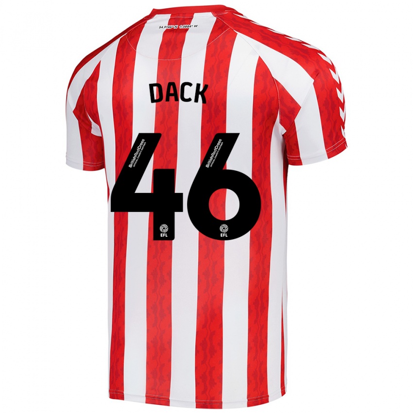 Børn Bradley Dack #46 Rød Hvid Hjemmebane Spillertrøjer 2024/25 Trøje T-Shirt