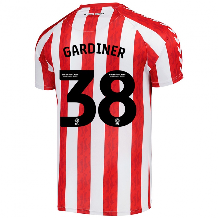 Børn Harry Gardiner #38 Rød Hvid Hjemmebane Spillertrøjer 2024/25 Trøje T-Shirt