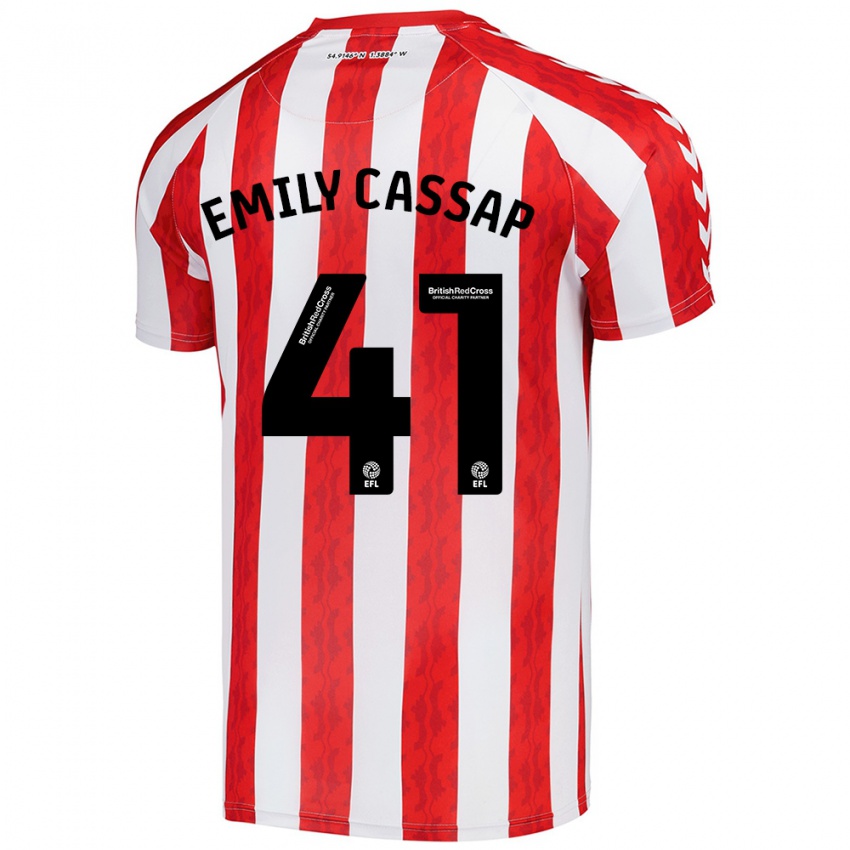 Børn Emily Cassap #41 Rød Hvid Hjemmebane Spillertrøjer 2024/25 Trøje T-Shirt