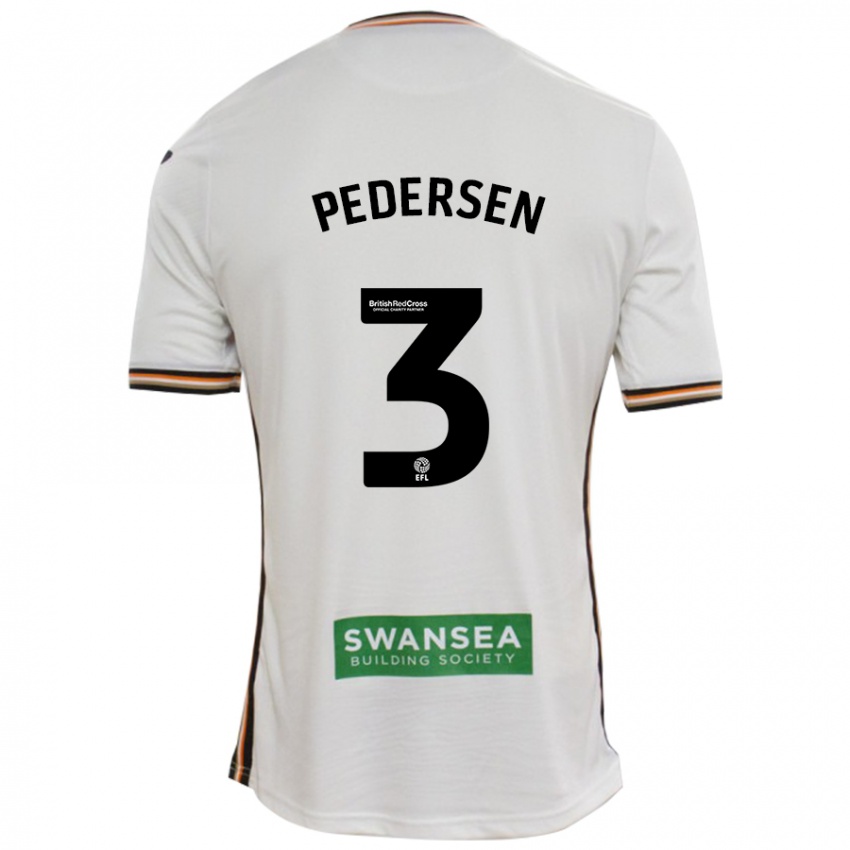 Børn Kristian Pedersen #3 Hvid Hjemmebane Spillertrøjer 2024/25 Trøje T-Shirt