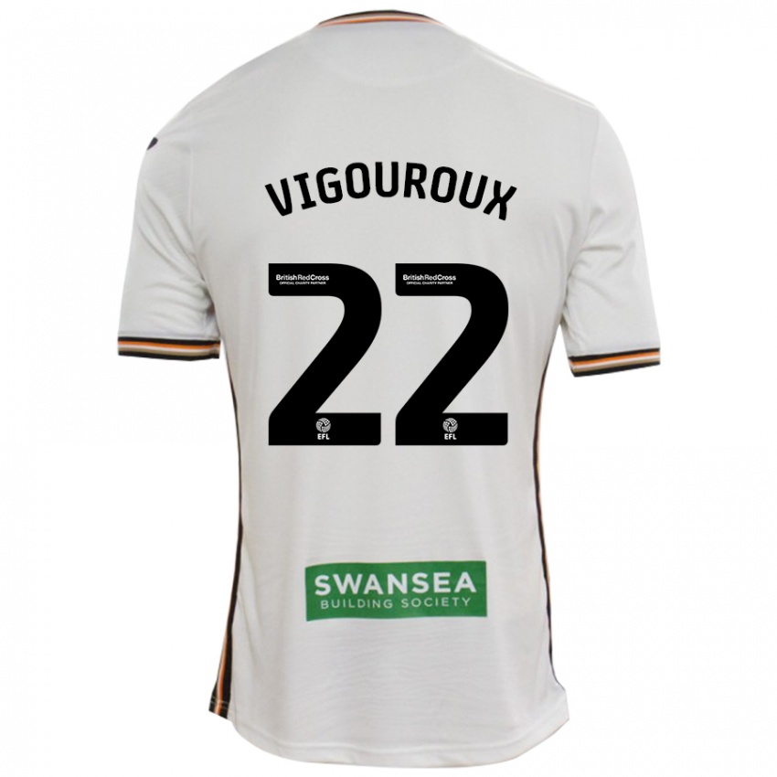 Børn Lawrence Vigouroux #22 Hvid Hjemmebane Spillertrøjer 2024/25 Trøje T-Shirt