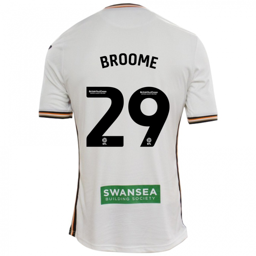 Børn Nathan Broome #29 Hvid Hjemmebane Spillertrøjer 2024/25 Trøje T-Shirt