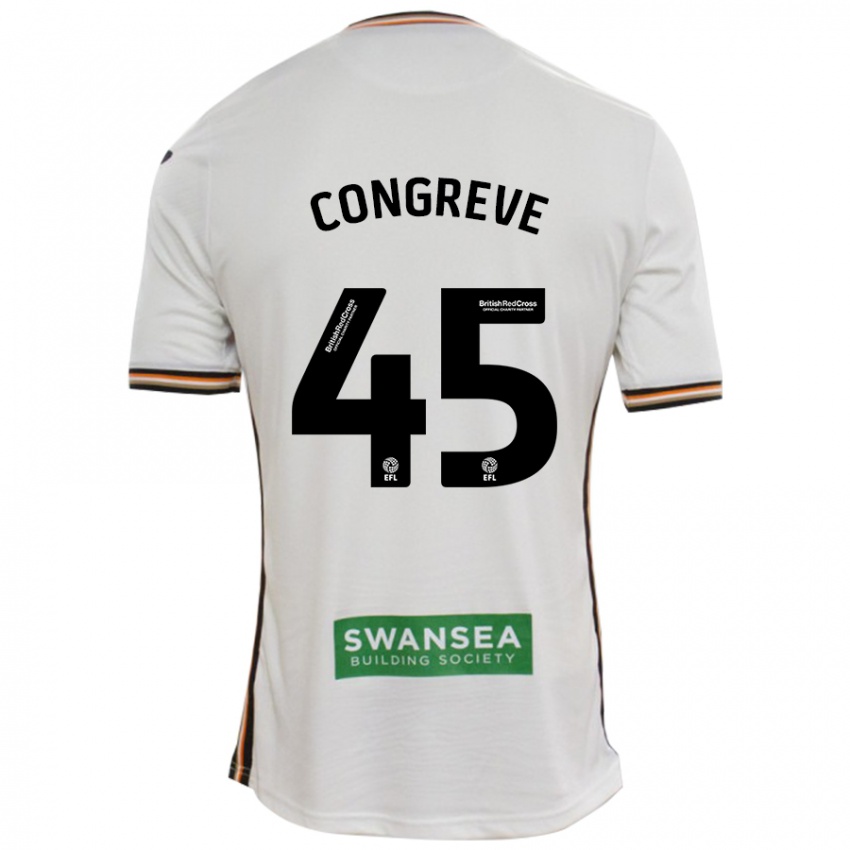 Børn Cameron Congreve #45 Hvid Hjemmebane Spillertrøjer 2024/25 Trøje T-Shirt