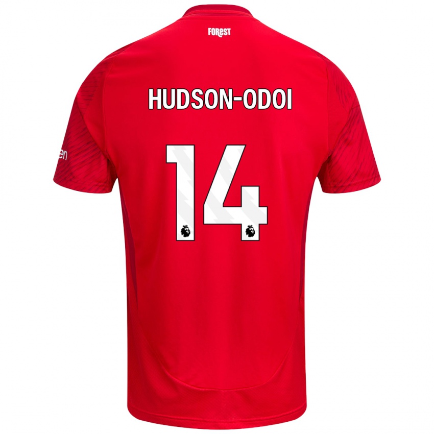 Børn Callum Hudson-Odoi #14 Rød Hvid Hjemmebane Spillertrøjer 2024/25 Trøje T-Shirt