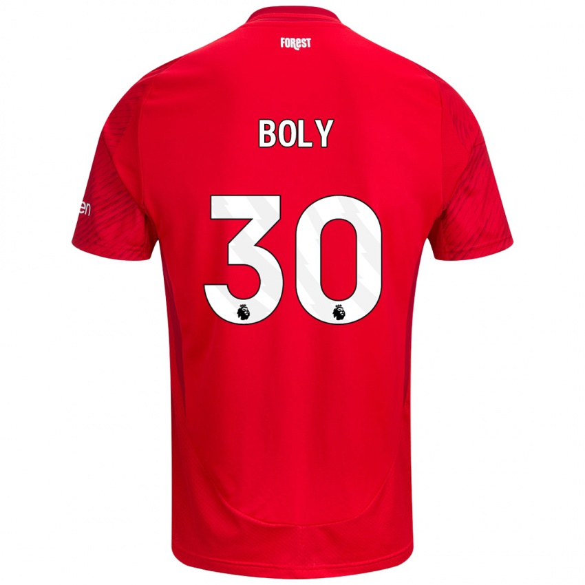 Børn Willy Boly #30 Rød Hvid Hjemmebane Spillertrøjer 2024/25 Trøje T-Shirt