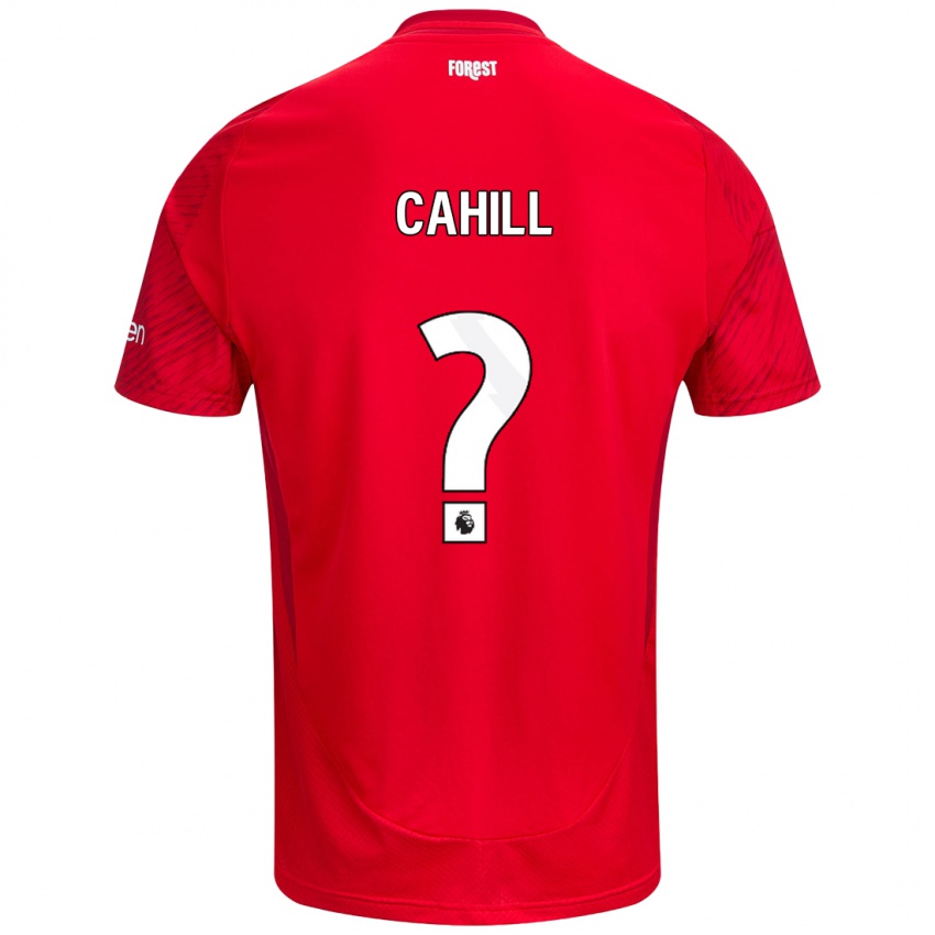 Børn Shae Cahill #0 Rød Hvid Hjemmebane Spillertrøjer 2024/25 Trøje T-Shirt