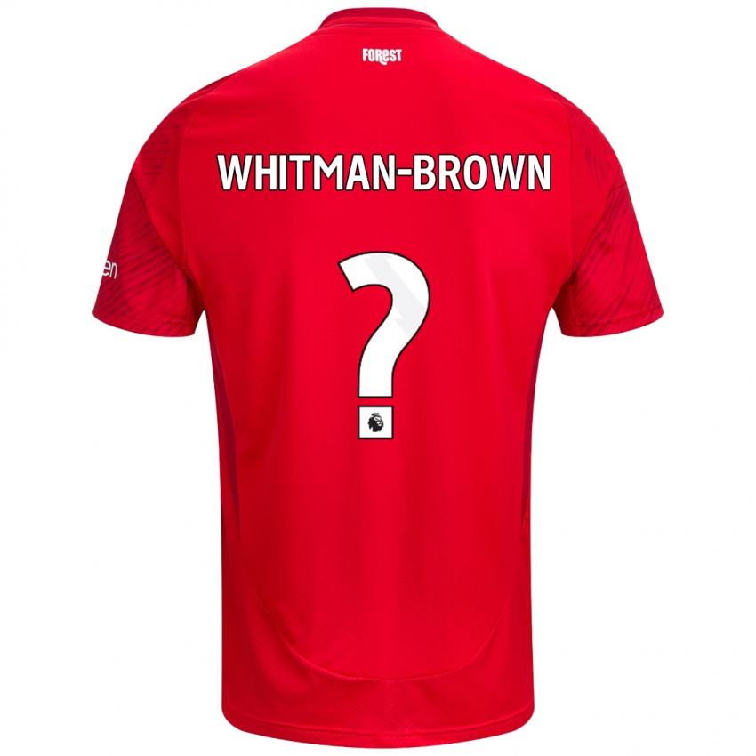 Børn Chae Whitman-Brown #0 Rød Hvid Hjemmebane Spillertrøjer 2024/25 Trøje T-Shirt