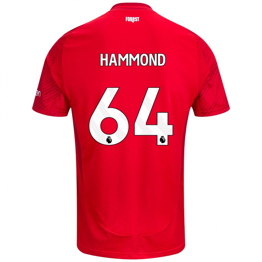 Børn Ben Hammond #64 Rød Hvid Hjemmebane Spillertrøjer 2024/25 Trøje T-Shirt