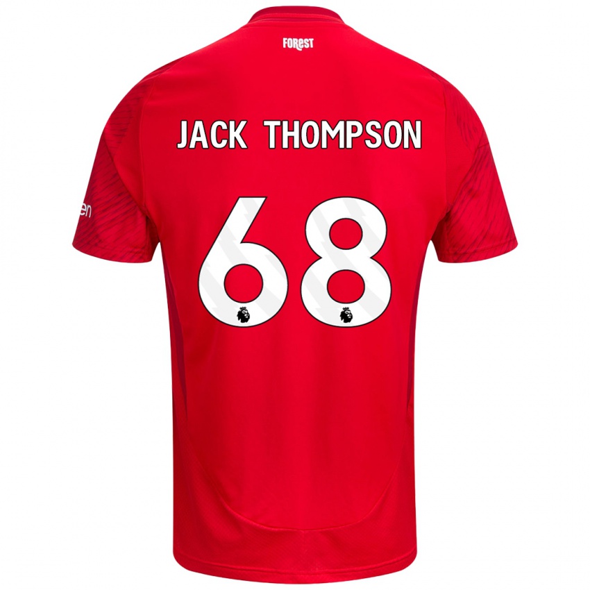 Børn Jack Thompson #68 Rød Hvid Hjemmebane Spillertrøjer 2024/25 Trøje T-Shirt