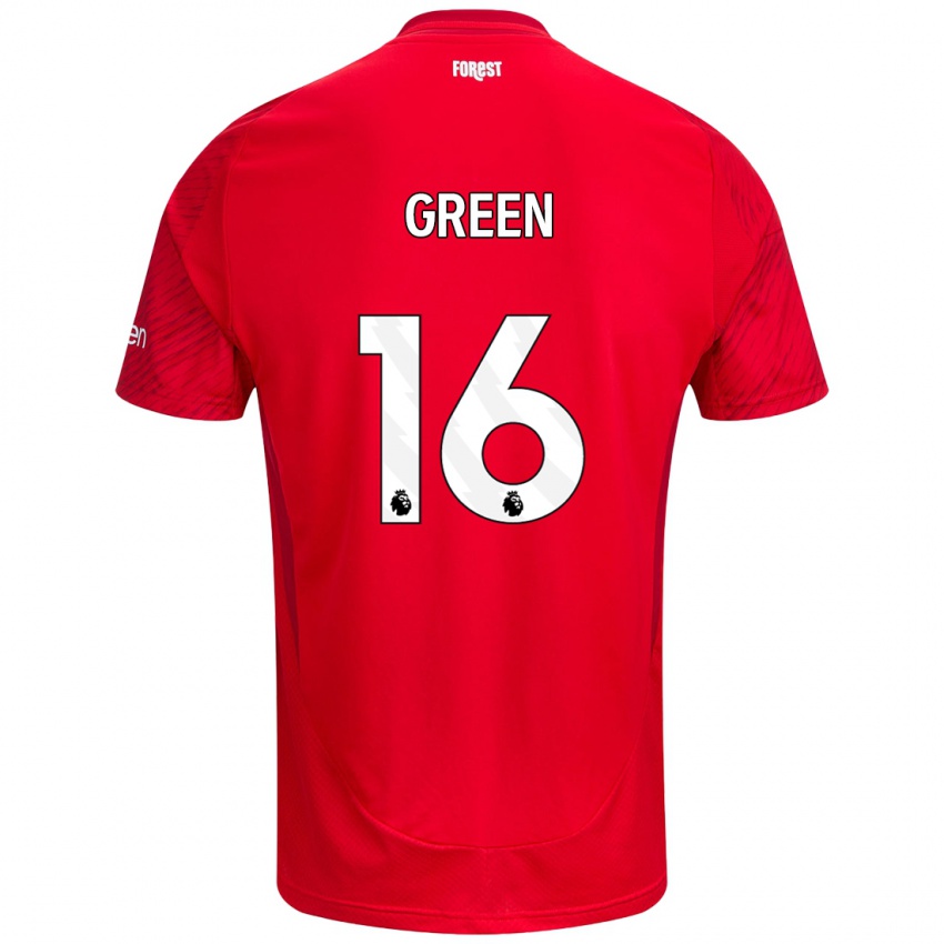 Børn Mollie Green #16 Rød Hvid Hjemmebane Spillertrøjer 2024/25 Trøje T-Shirt