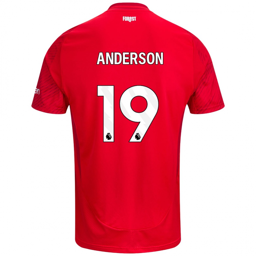 Børn Becky Anderson #19 Rød Hvid Hjemmebane Spillertrøjer 2024/25 Trøje T-Shirt