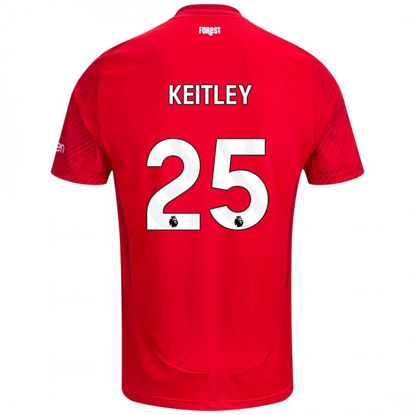 Børn Alice Keitley #25 Rød Hvid Hjemmebane Spillertrøjer 2024/25 Trøje T-Shirt