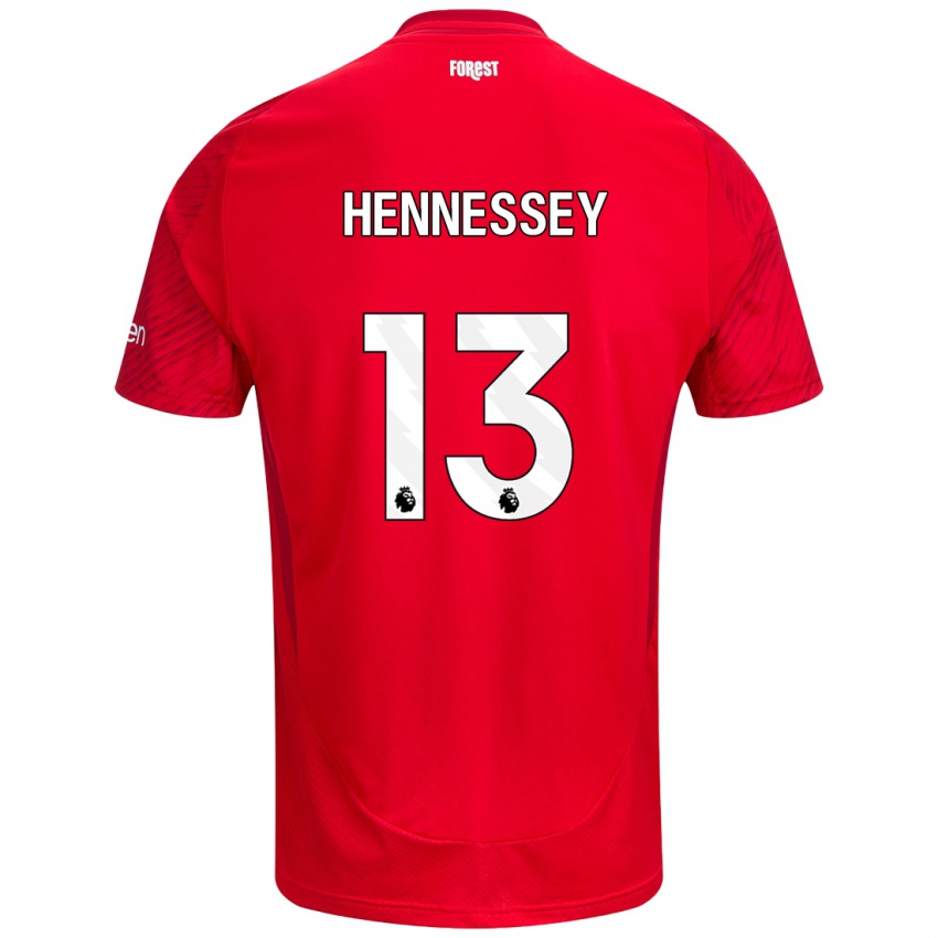 Børn Wayne Hennessey #13 Rød Hvid Hjemmebane Spillertrøjer 2024/25 Trøje T-Shirt