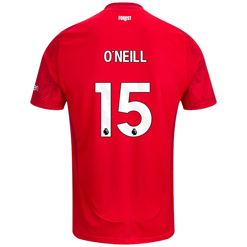 Børn Laura-Jayne O'neill #15 Rød Hvid Hjemmebane Spillertrøjer 2024/25 Trøje T-Shirt