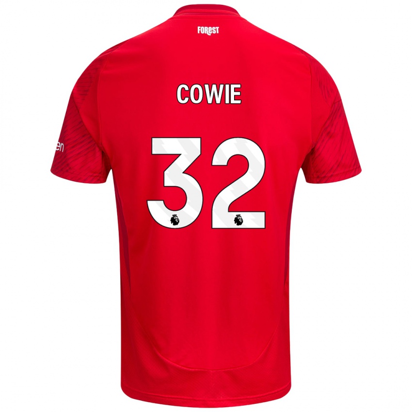 Børn Abi Cowie #32 Rød Hvid Hjemmebane Spillertrøjer 2024/25 Trøje T-Shirt