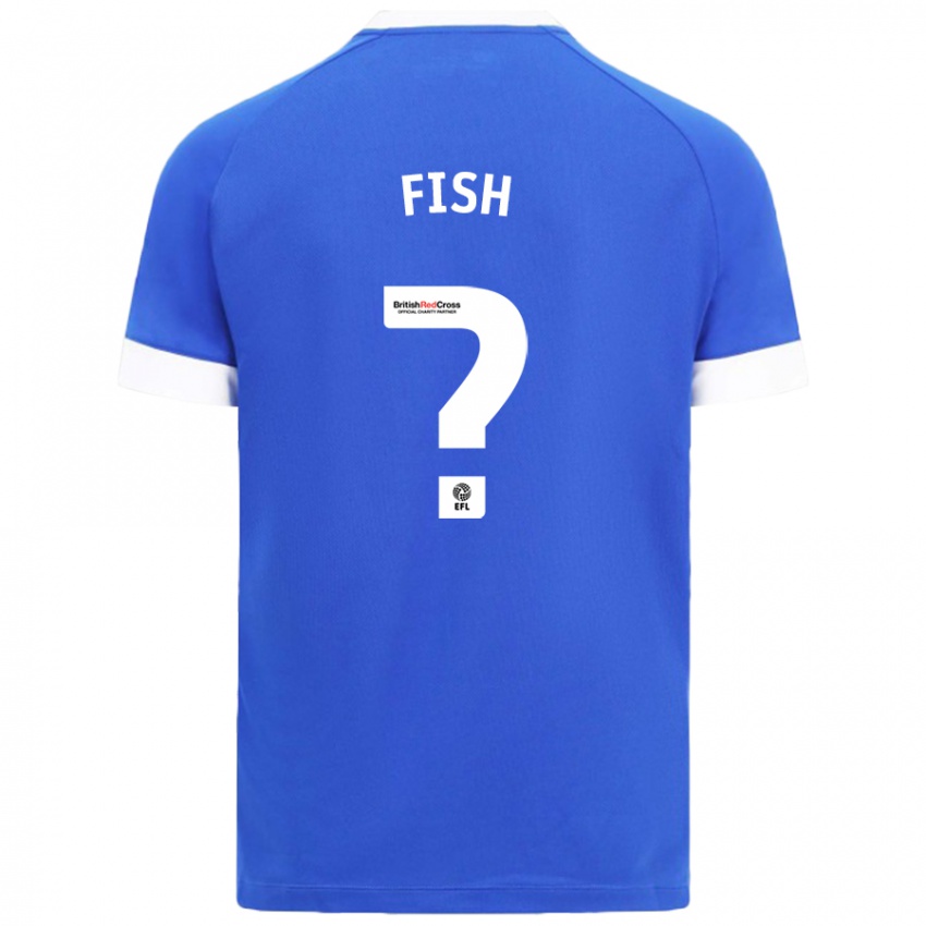 Børn Will Fish #0 Himmelblå Hjemmebane Spillertrøjer 2024/25 Trøje T-Shirt